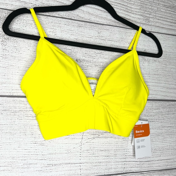 NWT Sports Illustrated Medium Support Surfboard Yellow Triangle Sports Bra Small - Picture 3 of 11
